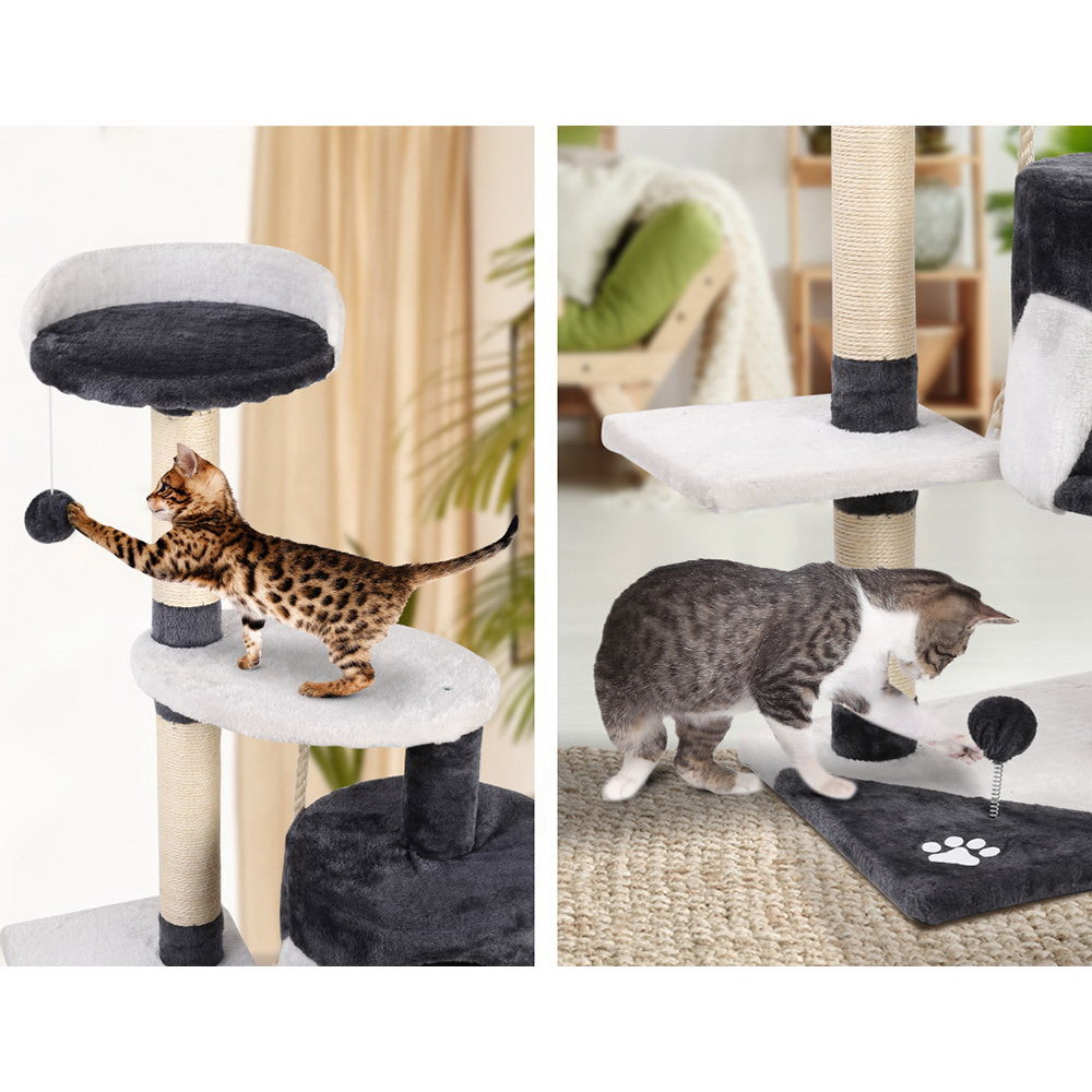 I.Pet Cat Tree 112cm Scratching Post - Dark Grey