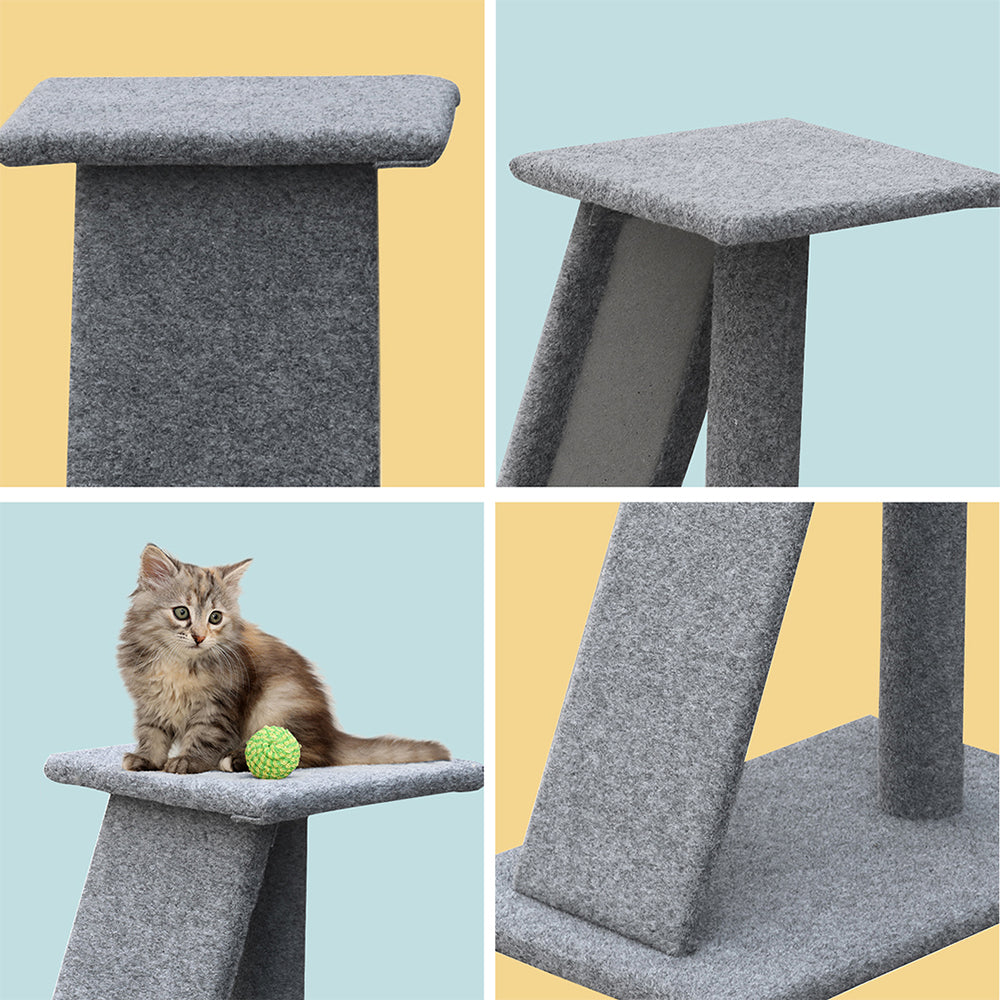 I.Pet Cat Tree 82cm Scratching Post Tower- Grey
