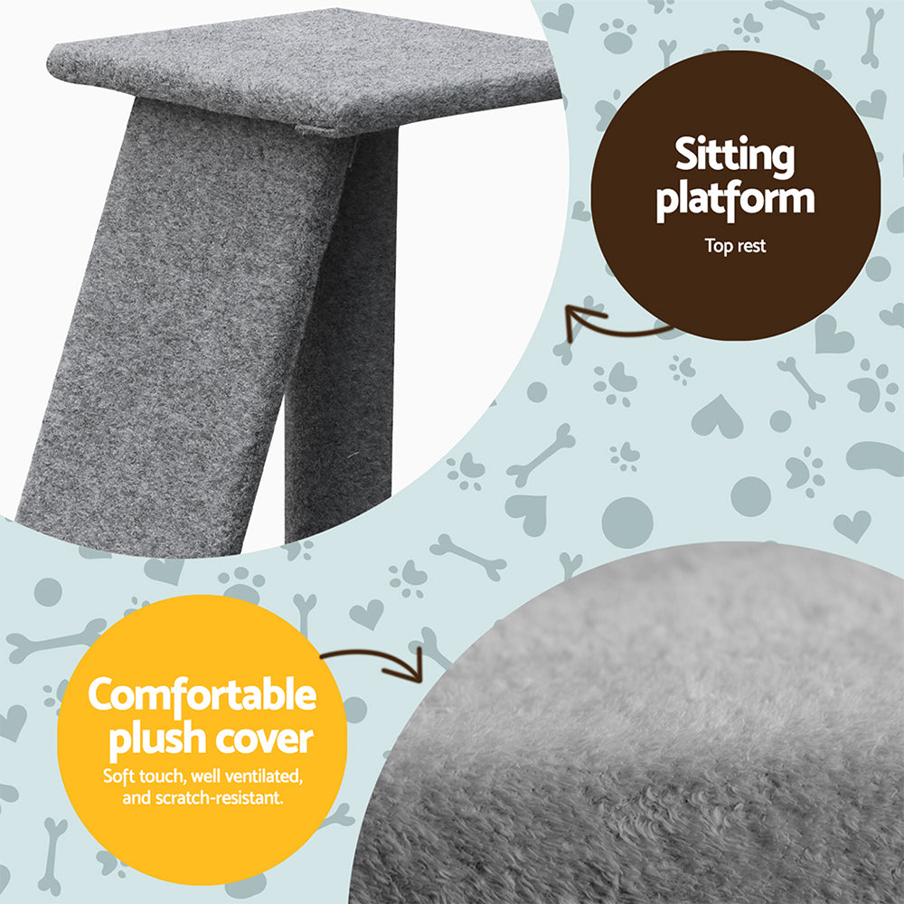 I.Pet Cat Tree 82cm Scratching Post Tower- Grey