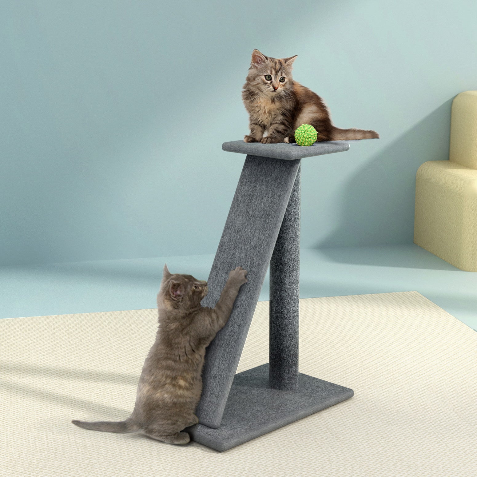 I.Pet Cat Tree 82cm Scratching Post Tower- Grey