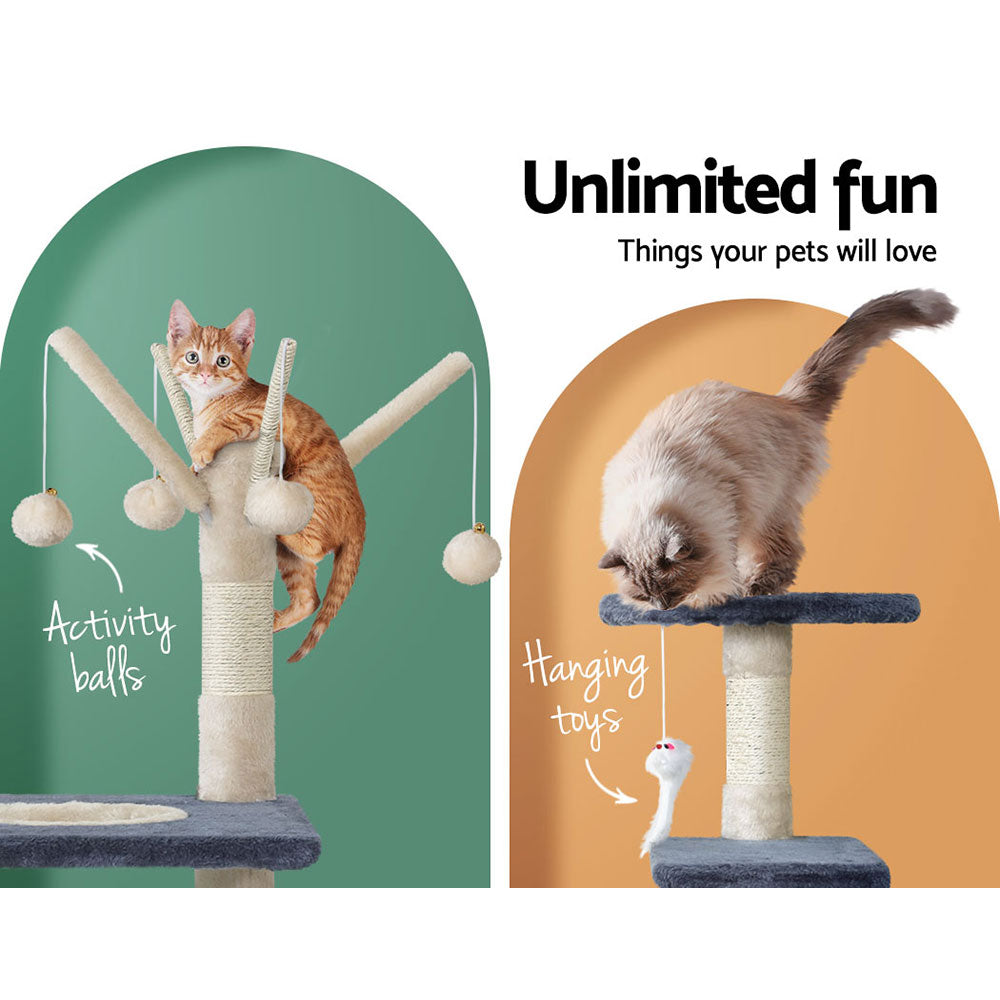 I.Pet Myra Cat Tree 110cm Scratching Post - Dark Grey