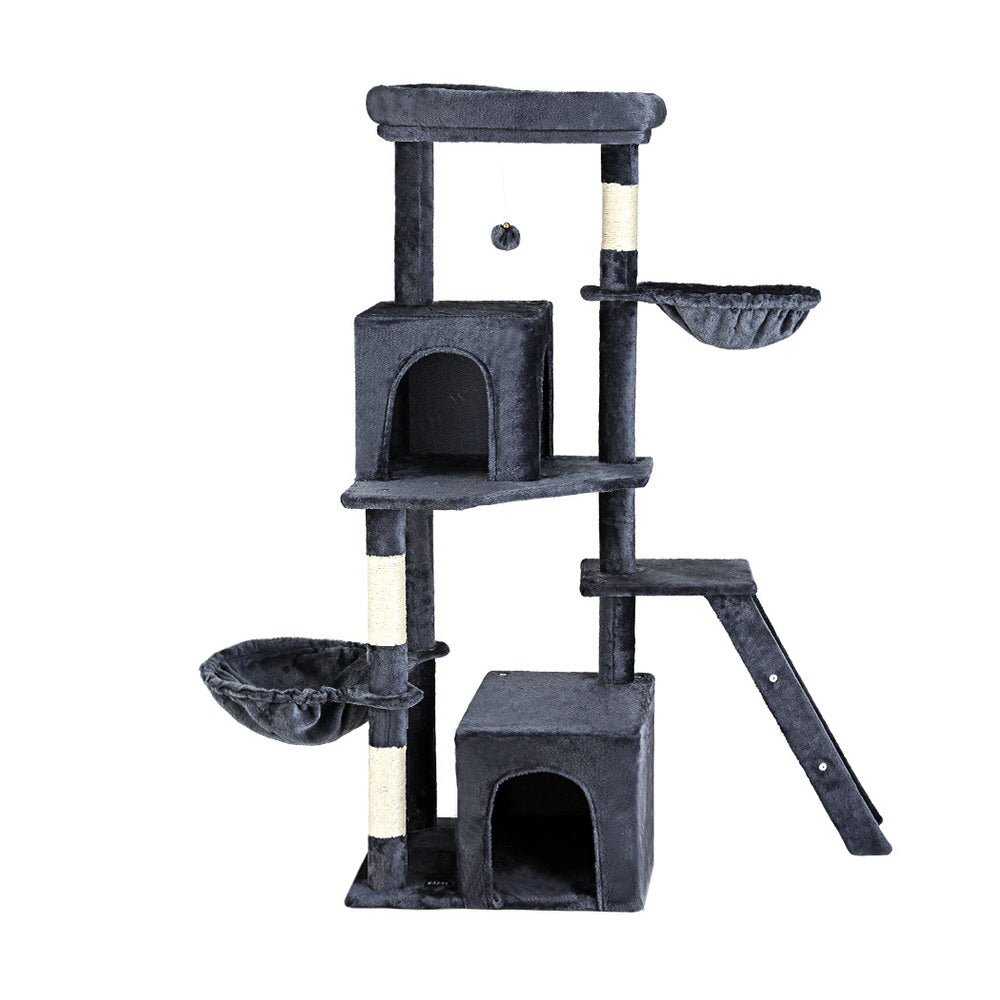I.Pet Cat Tree Tower Scratching Post- Grey