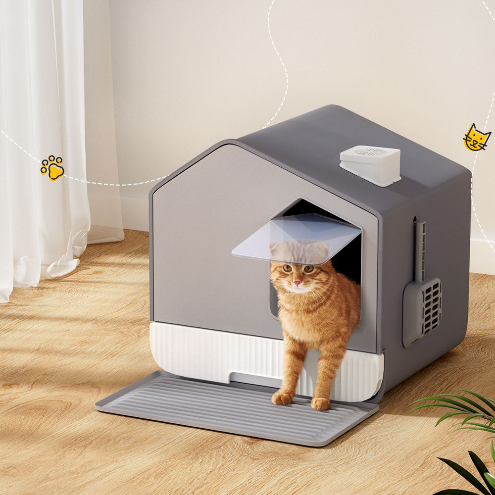 i.Pet House-Shaped Cat Litter Box – Stylish & Practical