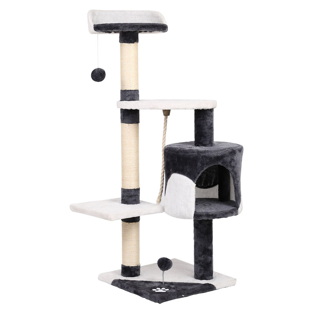 I.Pet Cat Tree 112cm Scratching Post - Dark Grey