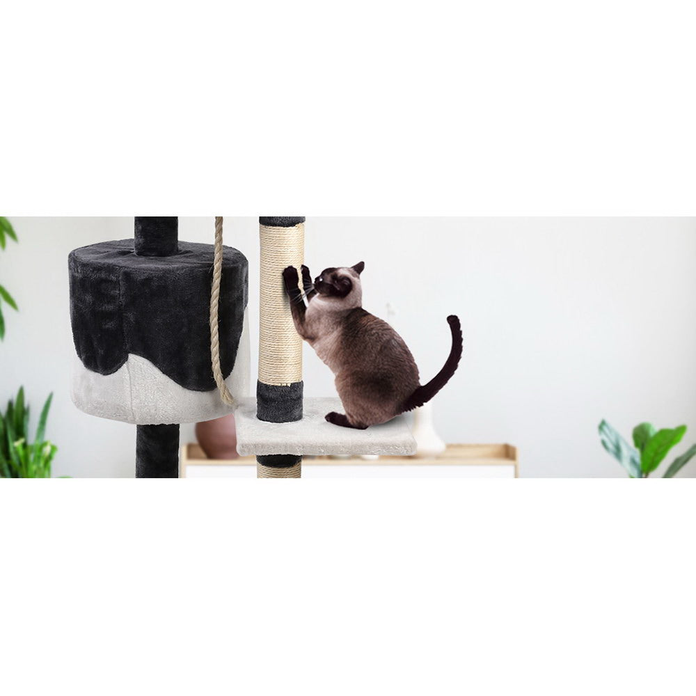 I.Pet Cat Tree 112cm Scratching Post - Dark Grey
