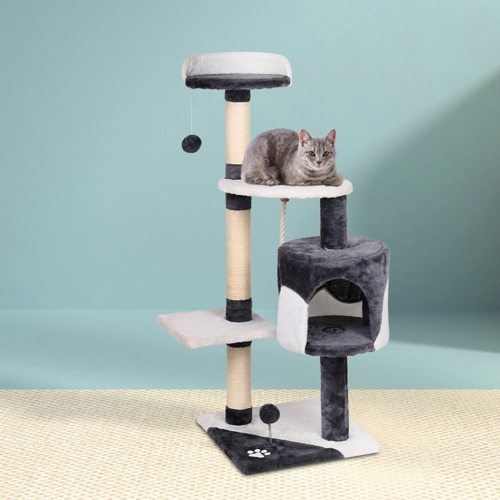 I.Pet Cat Tree 112cm Scratching Post - Dark Grey