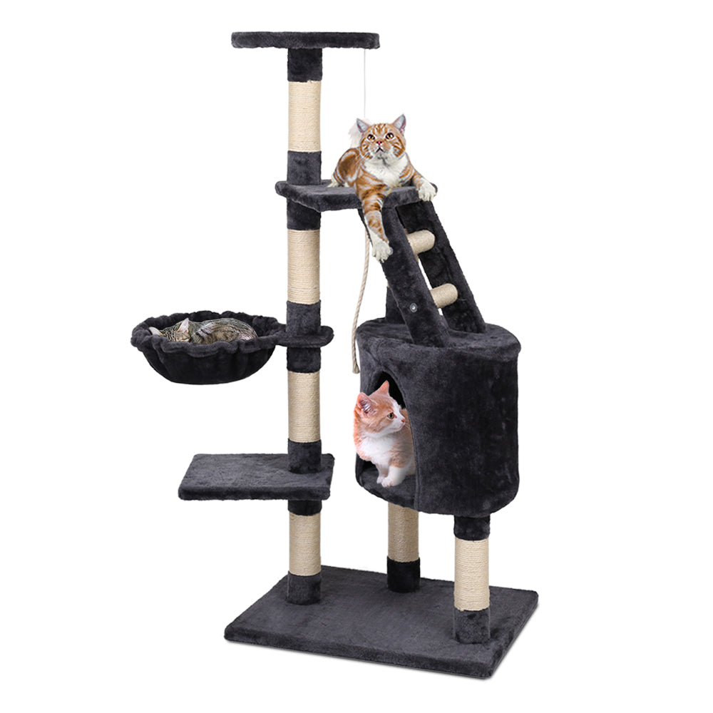 I.Pet Cat Tree 120cm Scratching Post - Dark Grey