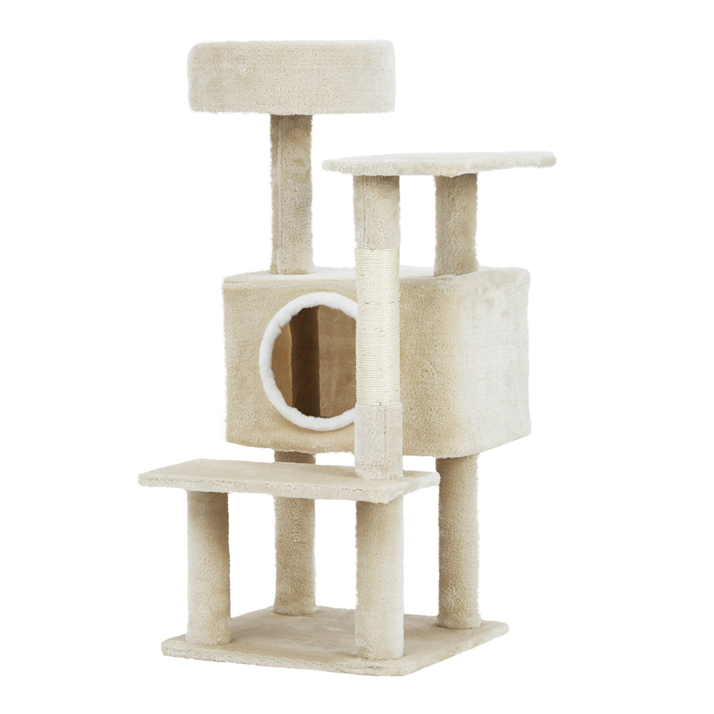 I.Pet Cat Tree 90cm Scratching Post - Beige