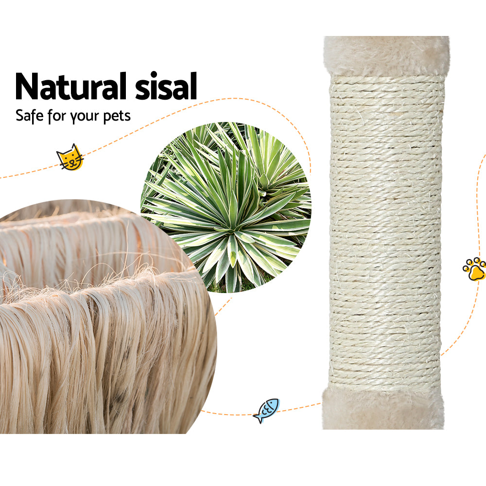 I.Pet Cat Tree 90cm Scratching Post - Beige