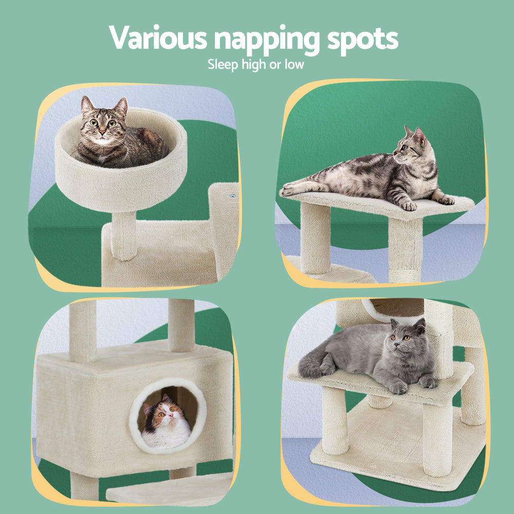 I.Pet Cat Tree 90cm Scratching Post - Beige