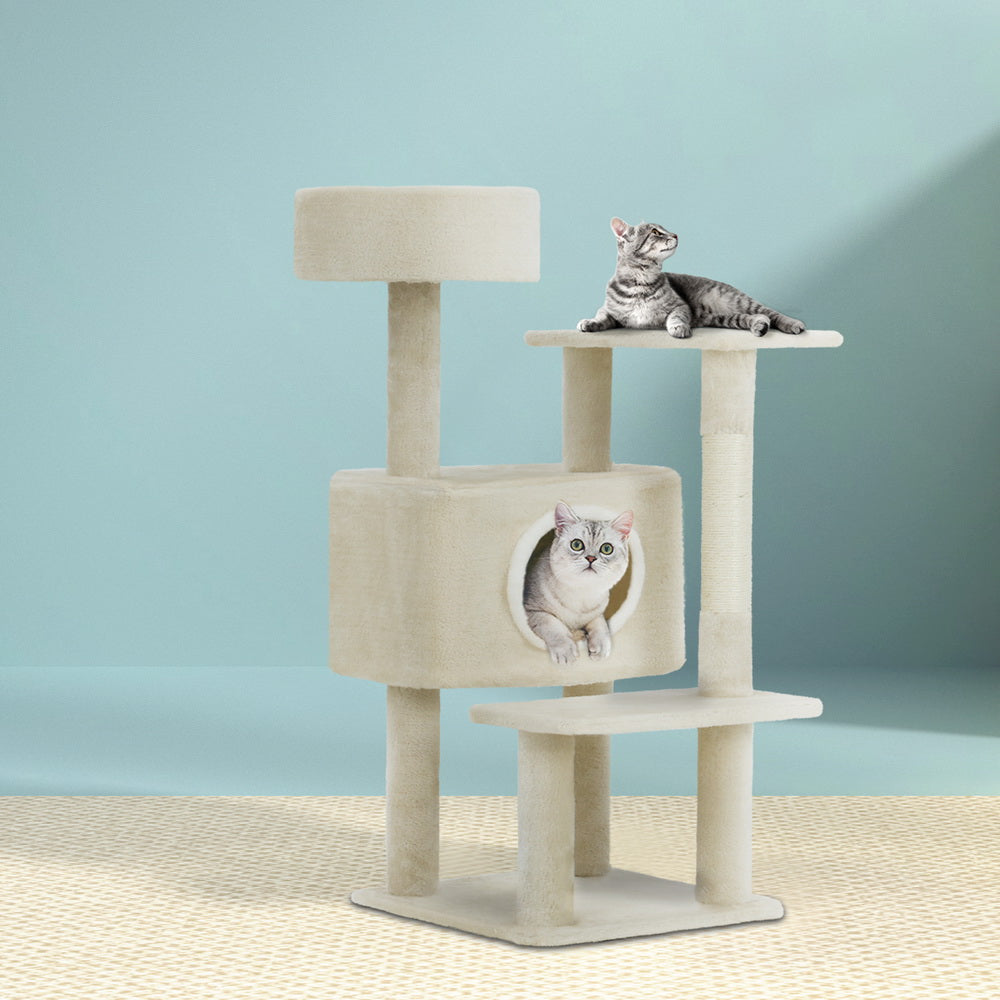 I.Pet Cat Tree 90cm Scratching Post - Beige