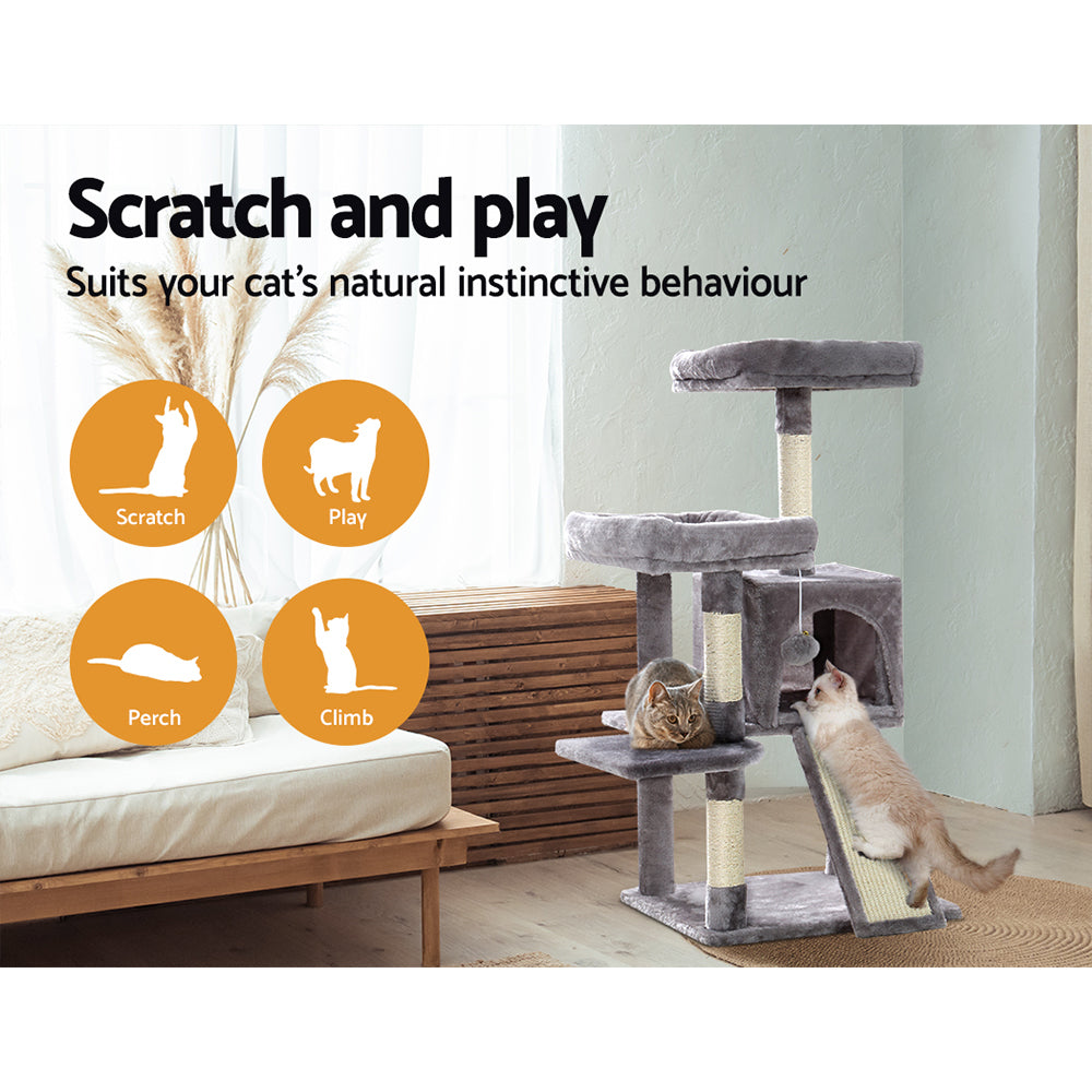 I.Pet Cassey Cat Tree 103cm Scratching Post - Grey