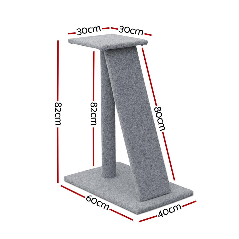 I.Pet Cat Tree 82cm Scratching Post Tower- Grey
