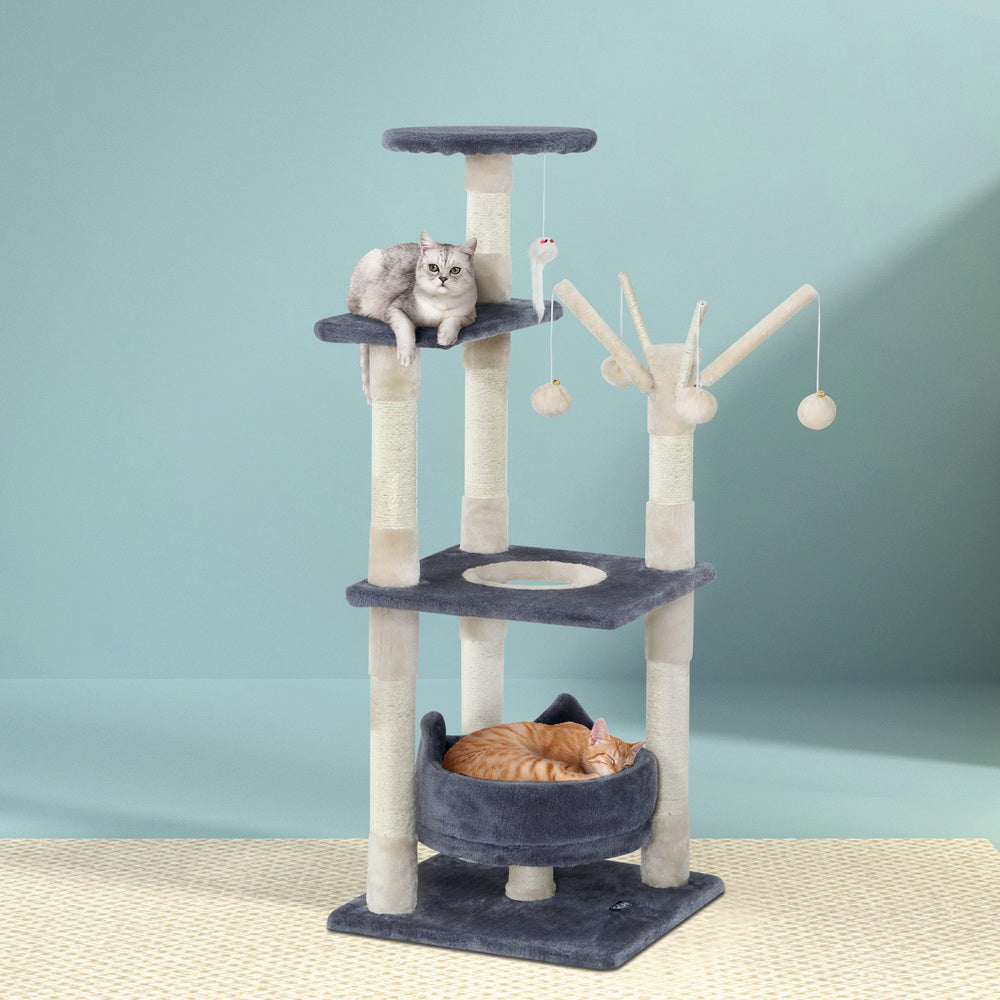 I.Pet Myra Cat Tree 110cm Scratching Post - Dark Grey