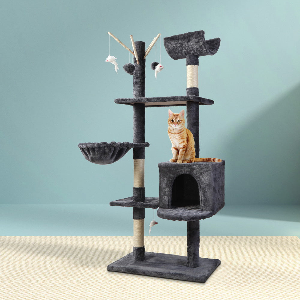 I.Pet Cat Tree 140cm Tower - Grey