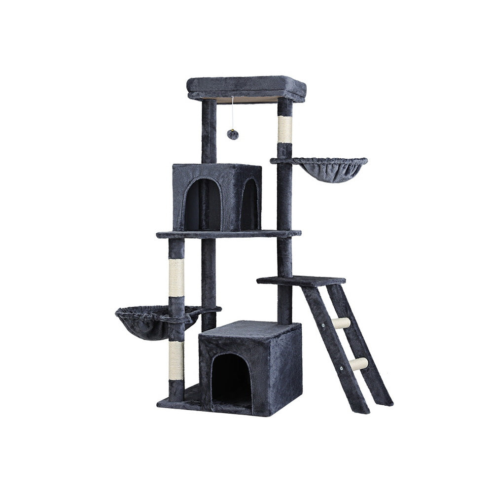 I.Pet Cat Tree Tower Scratching Post- Grey