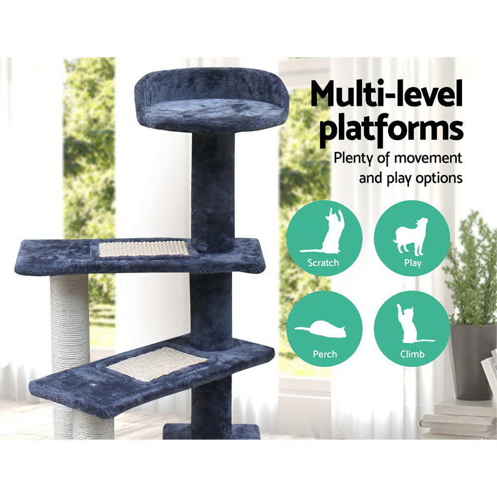 I.Pet Cat Tree 100cm Scratching Post- Grey