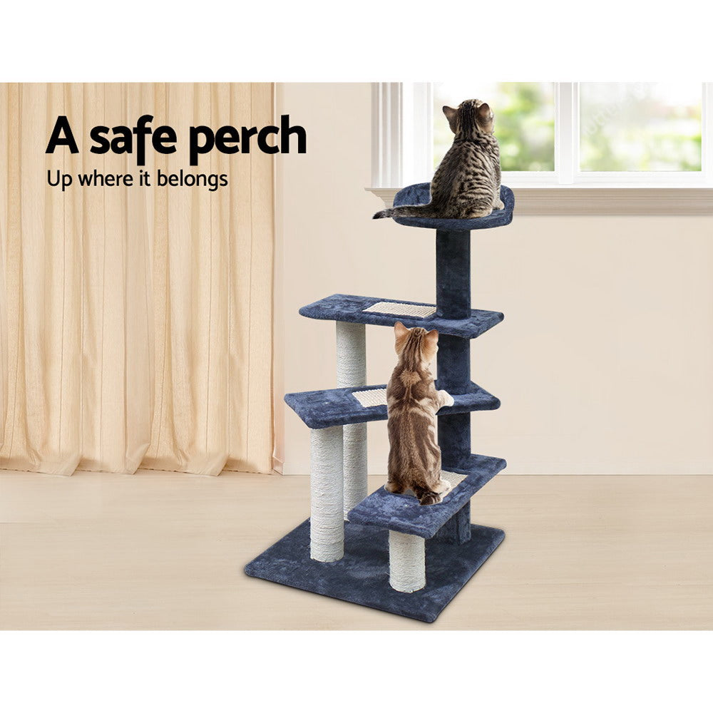 I.Pet Cat Tree 100cm Scratching Post- Grey