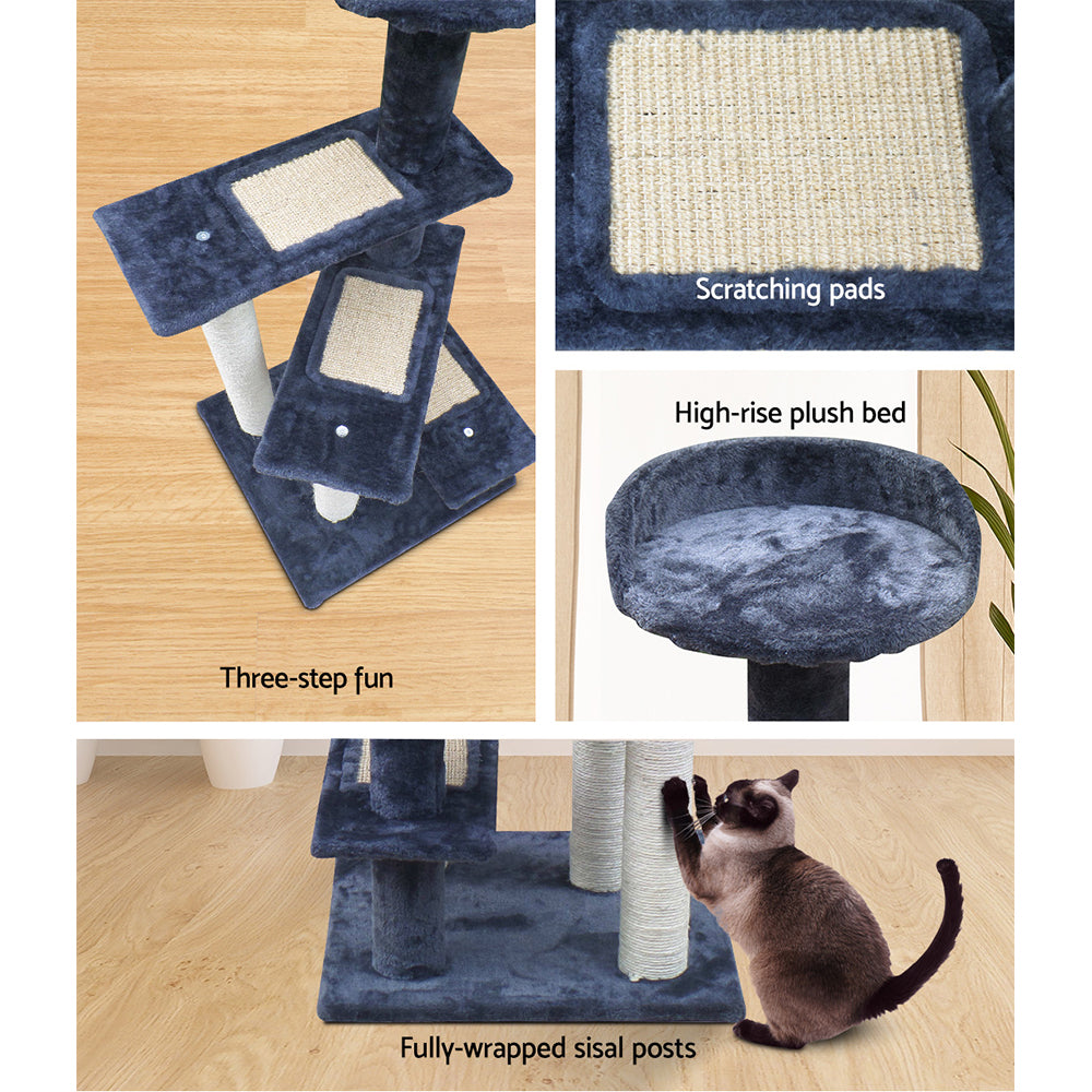 I.Pet Cat Tree 100cm Scratching Post- Grey