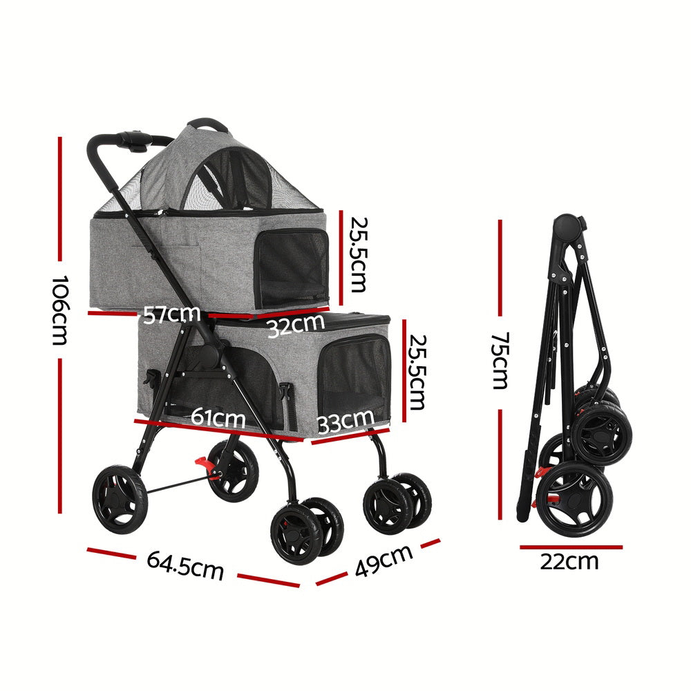 Luxury I.Pet 3-in-1 Pet Stroller