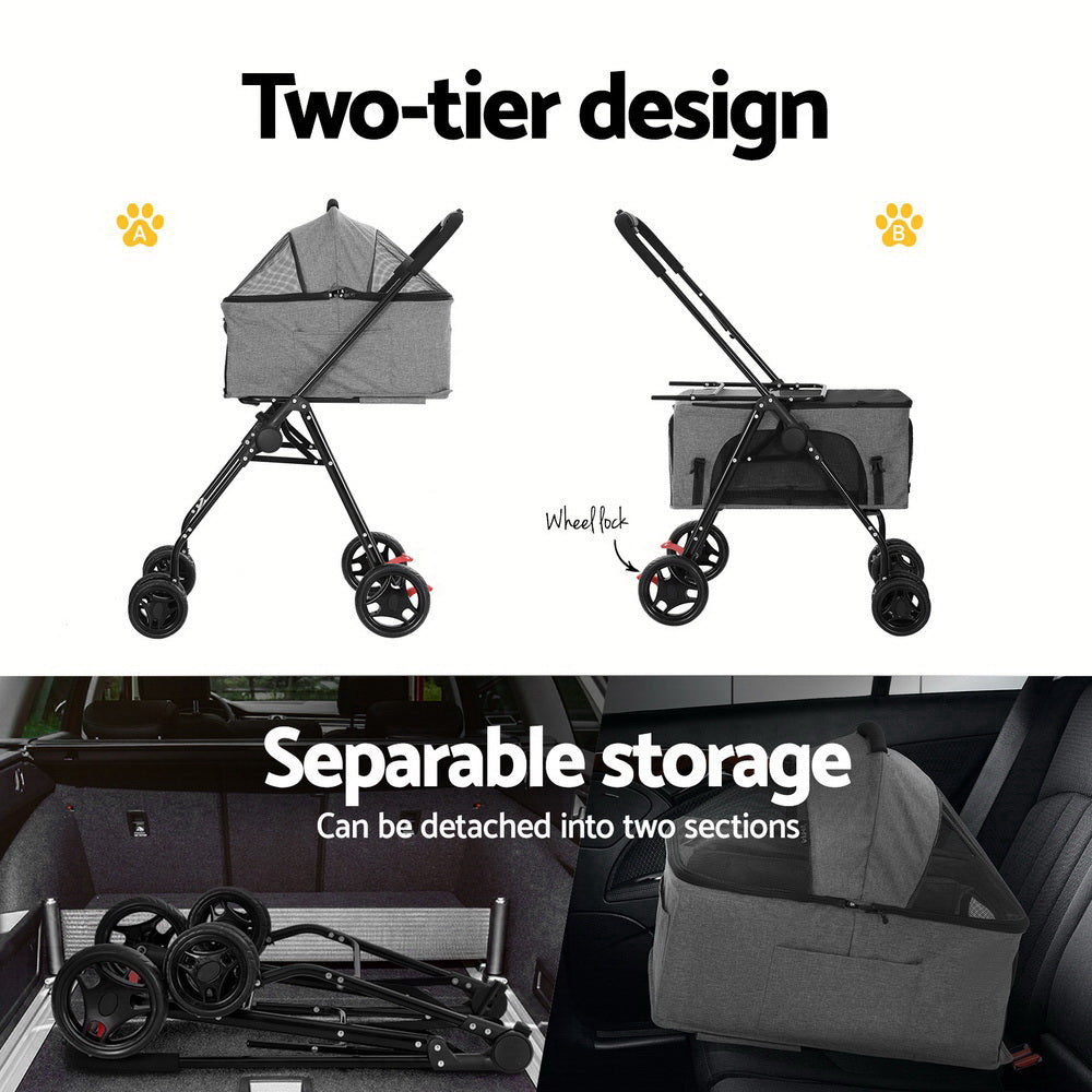 Luxury I.Pet 3-in-1 Pet Stroller